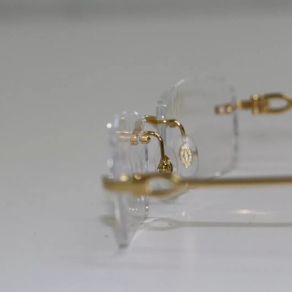 CARTIER Rimless Gold Frame CT0006RS-001 Cat2 Sunglasses - Picture 5 of 11